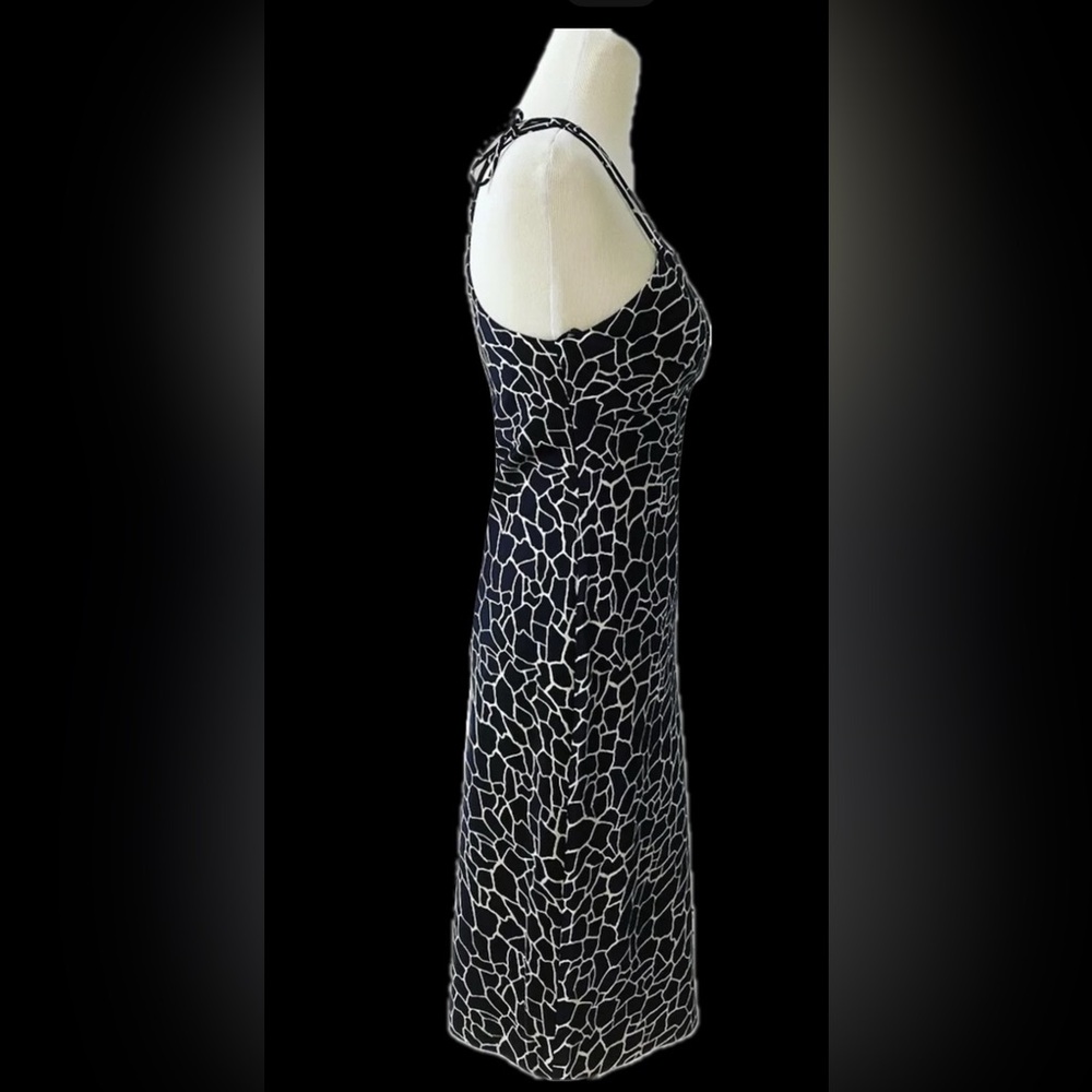 Y2K Guess Collection size 0 Chic Black and White Patterned Dress - Picture 4 of 5